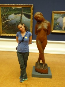 Imitating art; I decided to keep my clothes on so we didn't get kicked out of the museum.