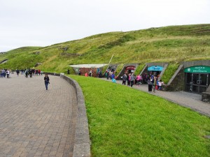 Visitor center built into the hill