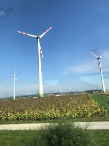 Lots of wind farms outside Vienna.  Ryan and I saw some on our hike also