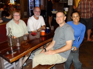 Family dinner in Port Douglas after enjoying Daintree