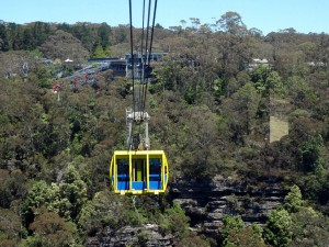 Cable car across to old mine