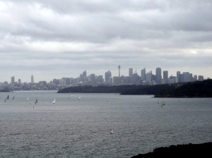 Sydney from the Manly side as the clouds rolled in