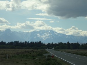 Driving to Lake Tecapo