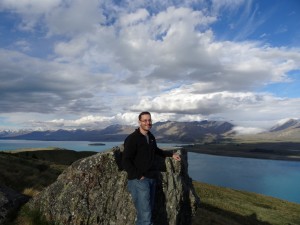 Ryan and Lake Tecapo from Mt. John Observatory