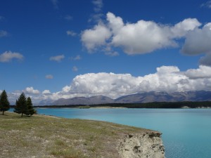 This is the view of Lake Pukaki we woke up to