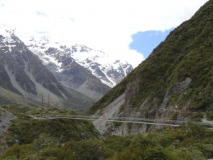 Where's Ryan?  On the swing bridge in Hooker Valley