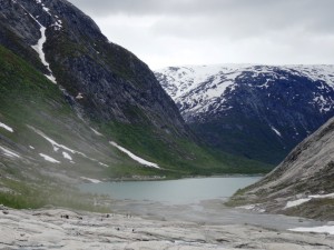 View looking out from on the glacier