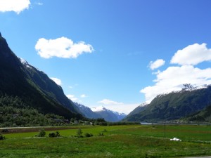 View out the front of the glacier museum