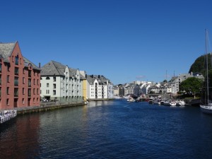 Alesund, built in the Art Nouveau style