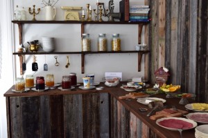 Breakfast spread of local ingredients