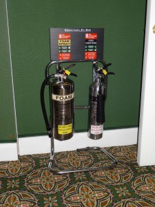 Ashford Castle is serious about fire safety.  These can be found in the hallways every two rooms.