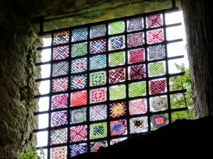 Woven window panes, part of some exhibition going on earlier in the month