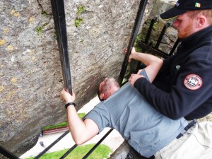 Ryan kissing the Blarney Stone