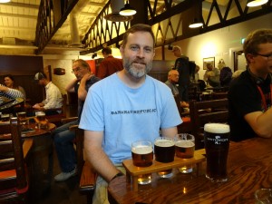 Ryan enjoying a sampling of his favorite beer