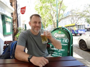 Post-hike beer at the bottom