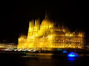 'Artsy' parliament building from Buda Castle.  Not sure how we did this.