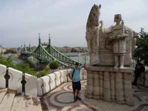 Monument to St. Stephen outside the Cave Church